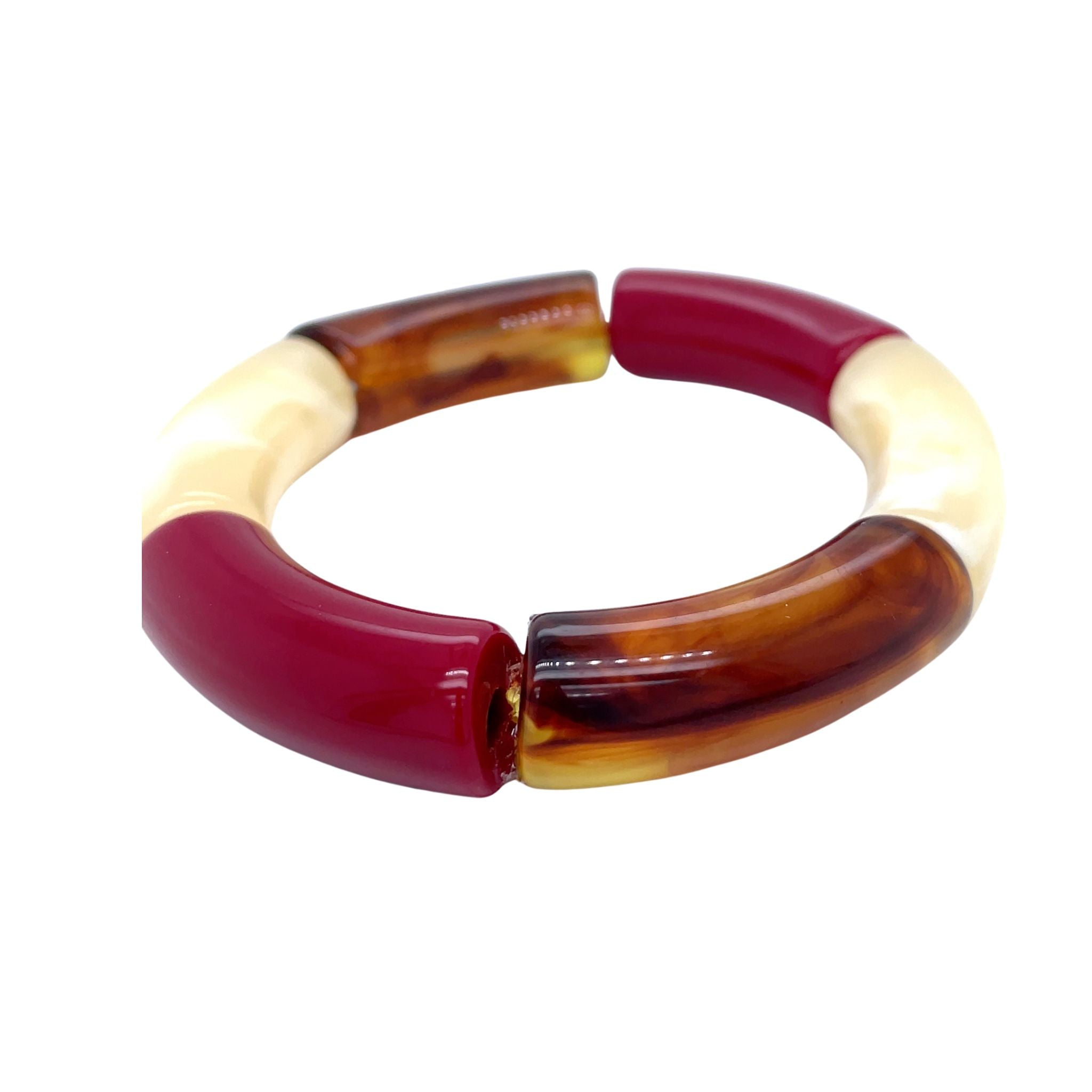 Tube kralen armband - Red set