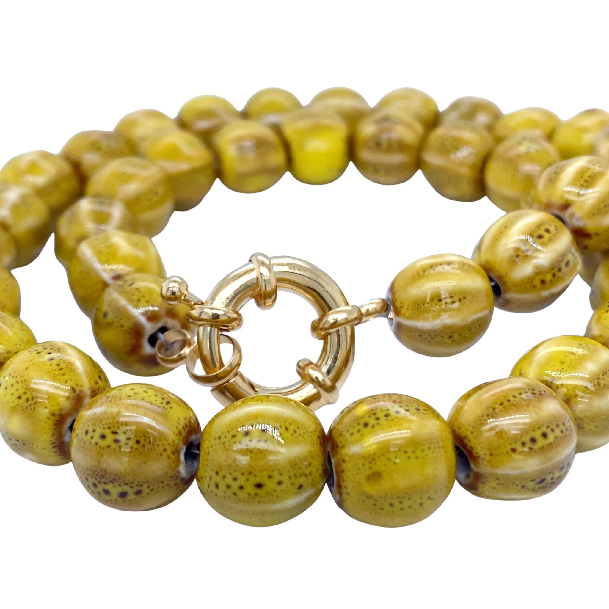 Ketting Keramiek Oker Geel