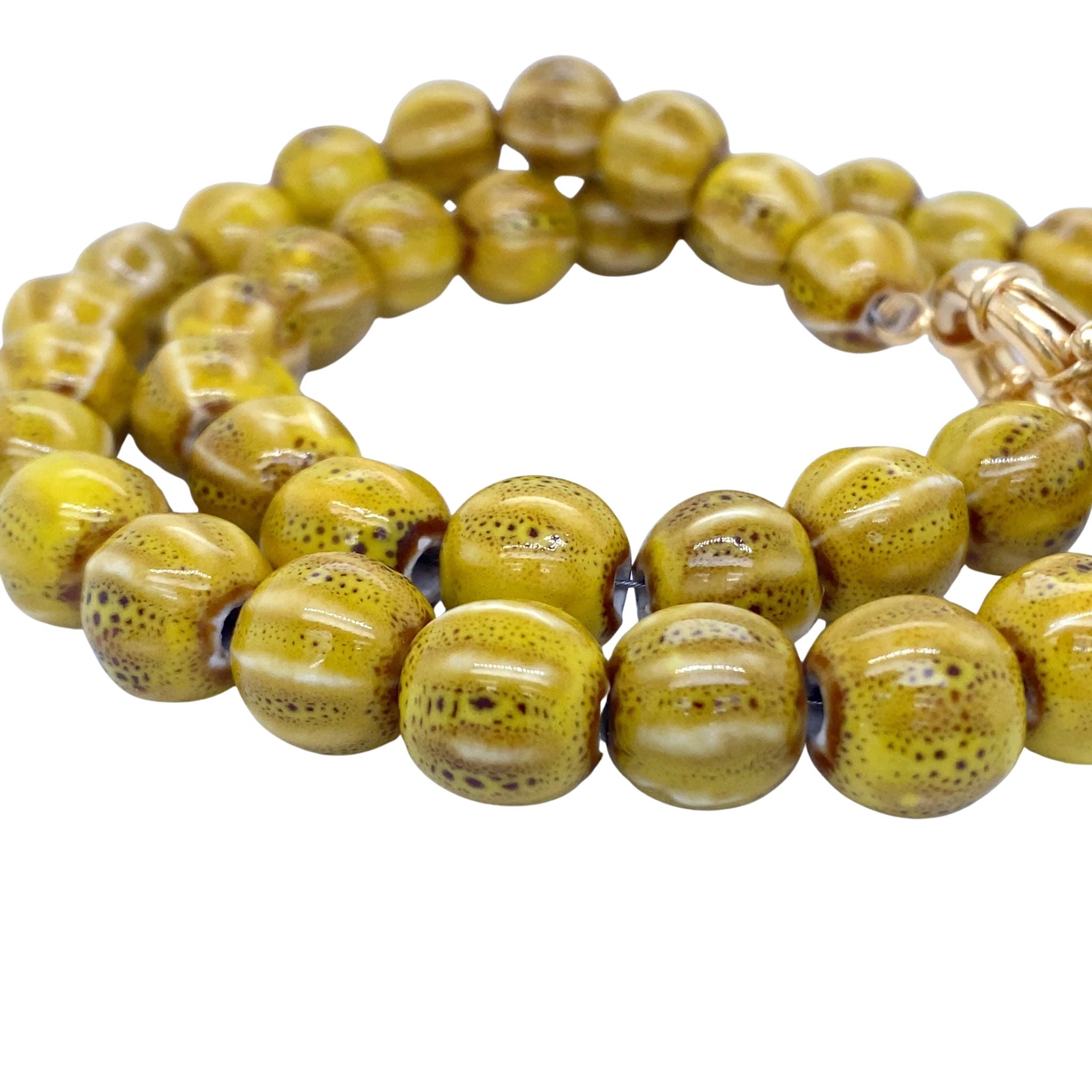 Ketting Keramiek Oker Geel