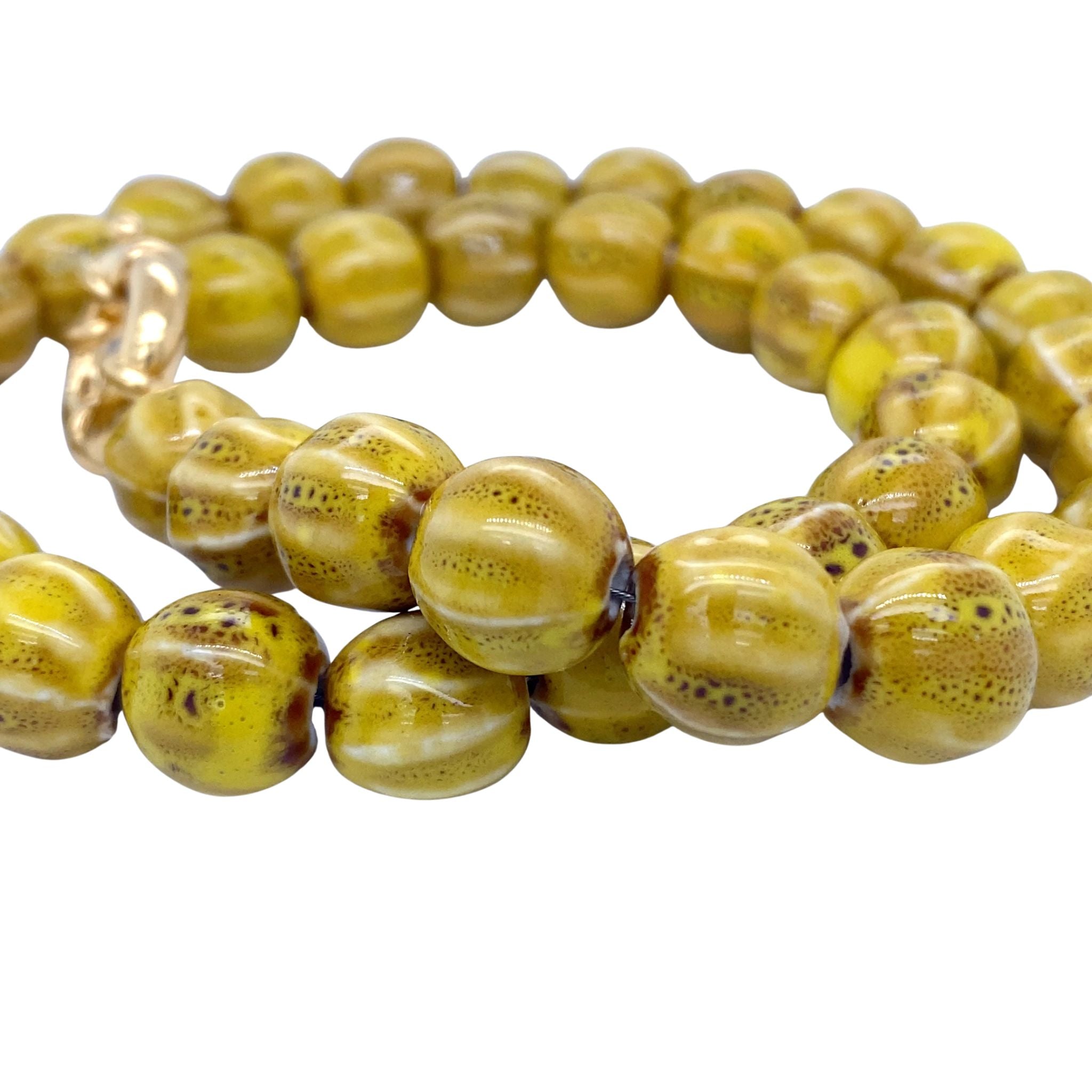 Ketting Keramiek Oker Geel