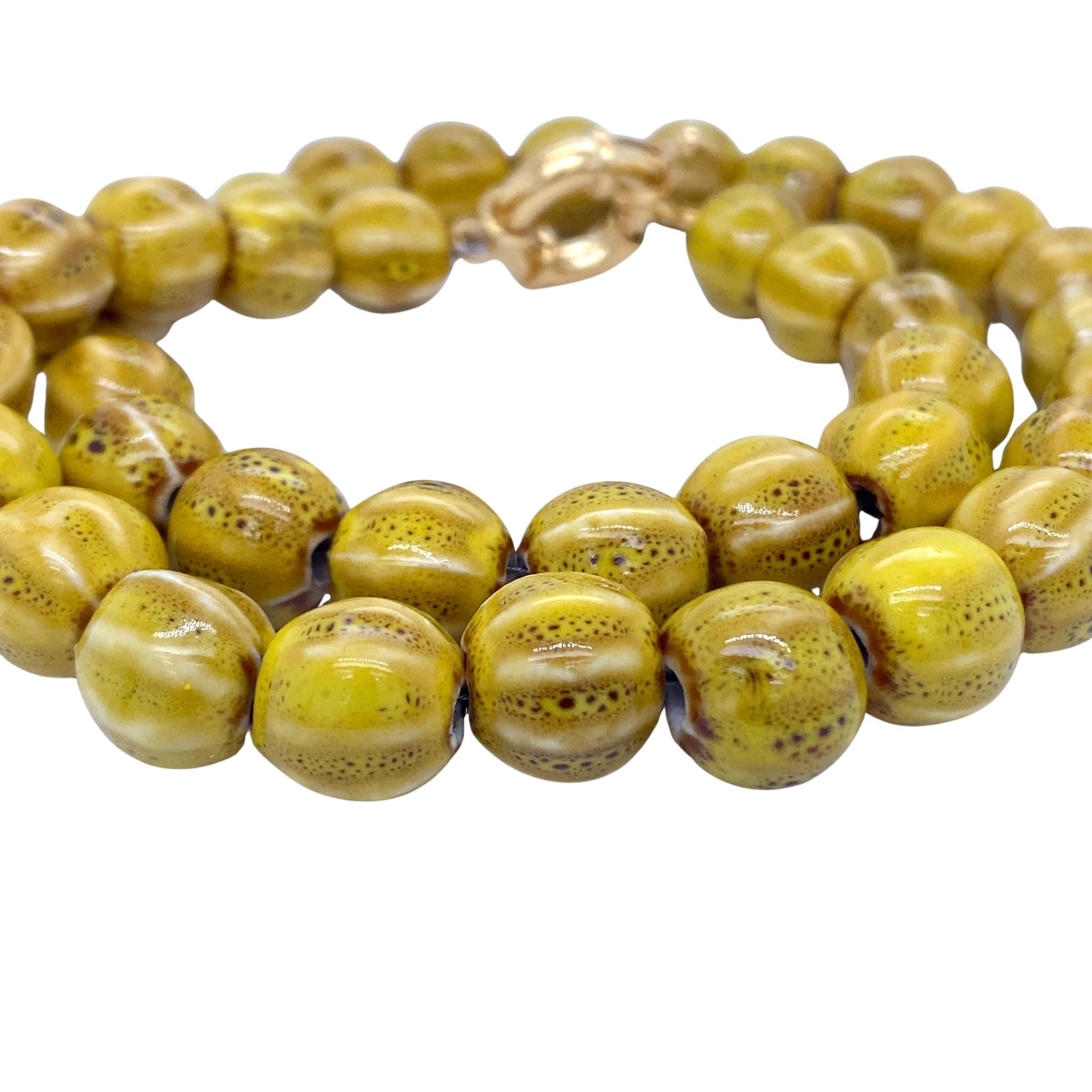 Ketting Keramiek Oker Geel