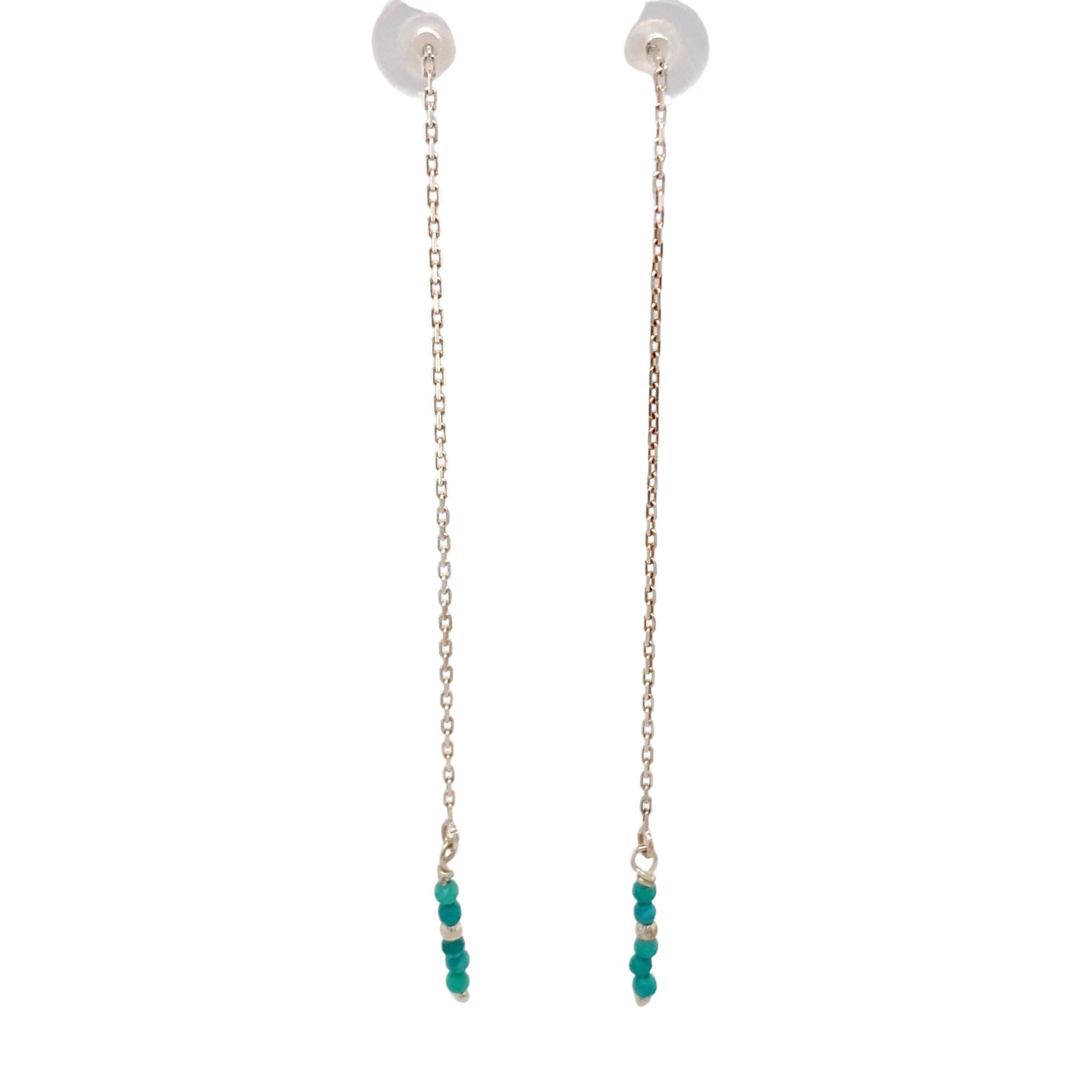 Turquoise Oorketting Zilver