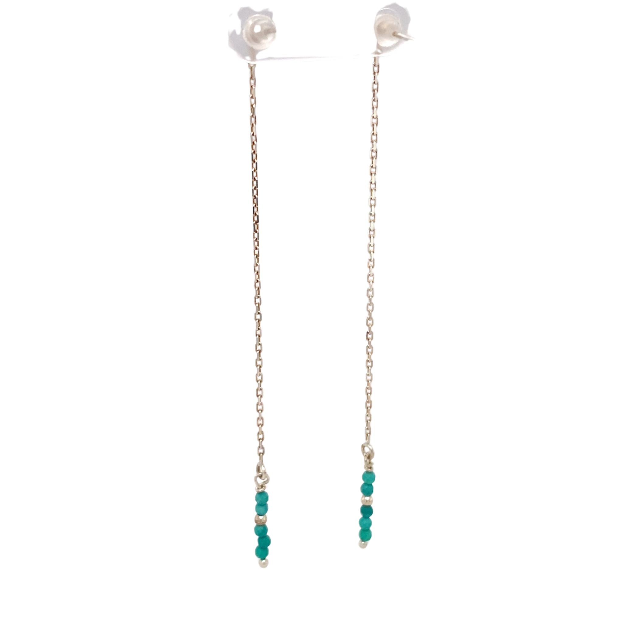 Turquoise Oorketting Zilver