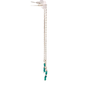 Turquoise Oorketting Zilver