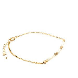Petite Chain armband  met zoetwater parels