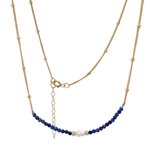 Petite Lapis Lazuli bamboo ketting