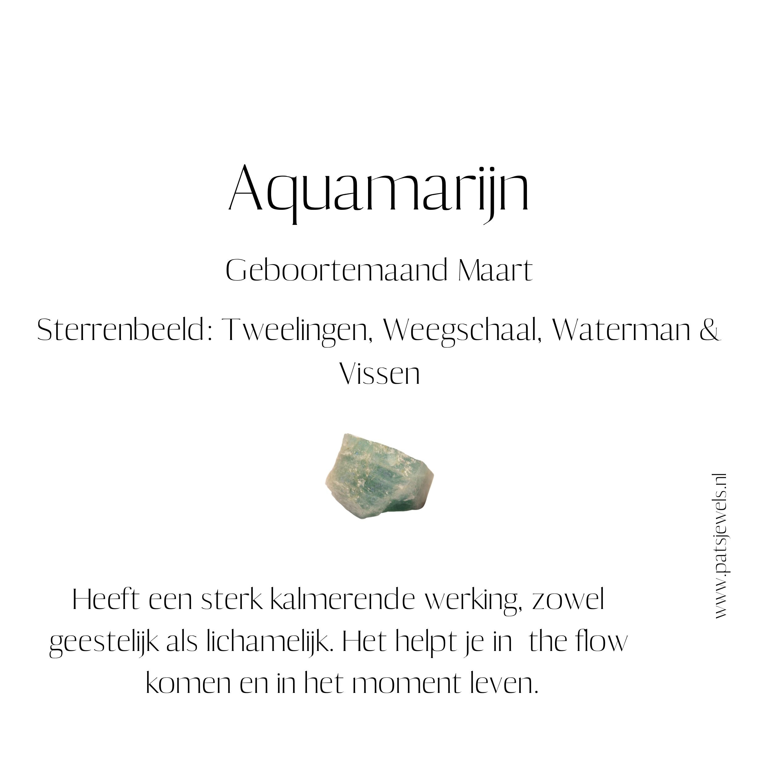 Aquamarijn - Geboortesteen armband - maand maart