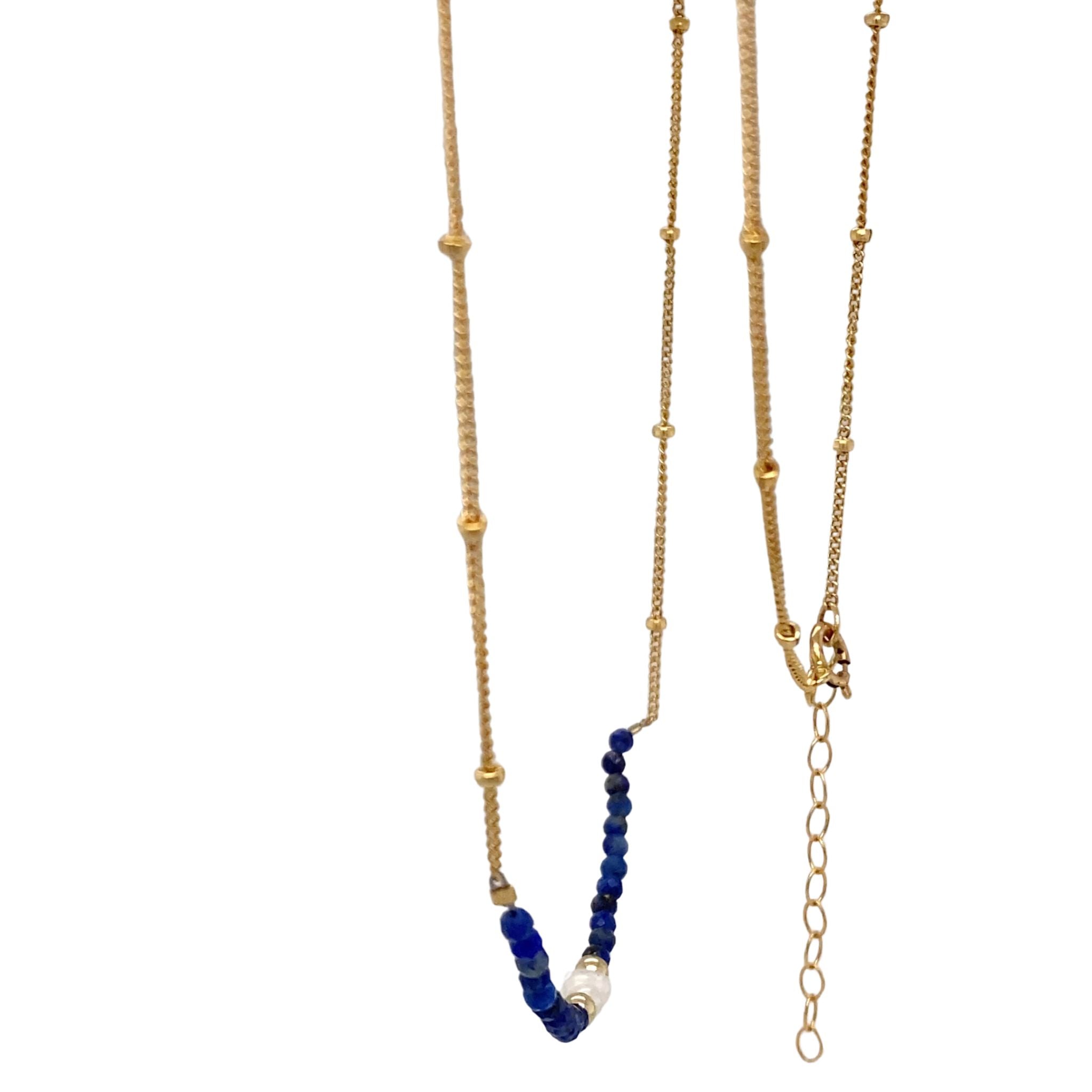 Petite Lapis Lazuli bamboo ketting