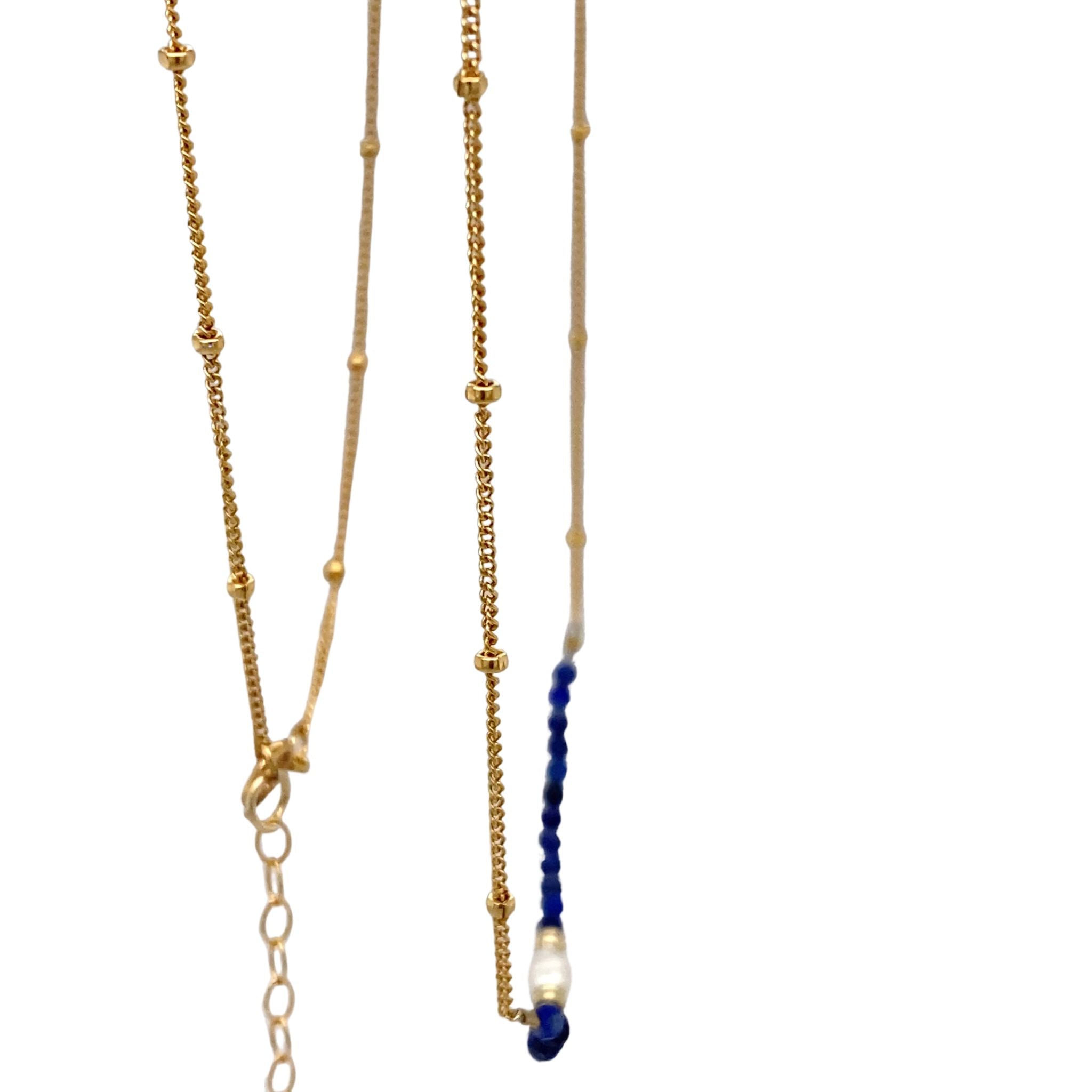 Petite Lapis Lazuli bamboo ketting