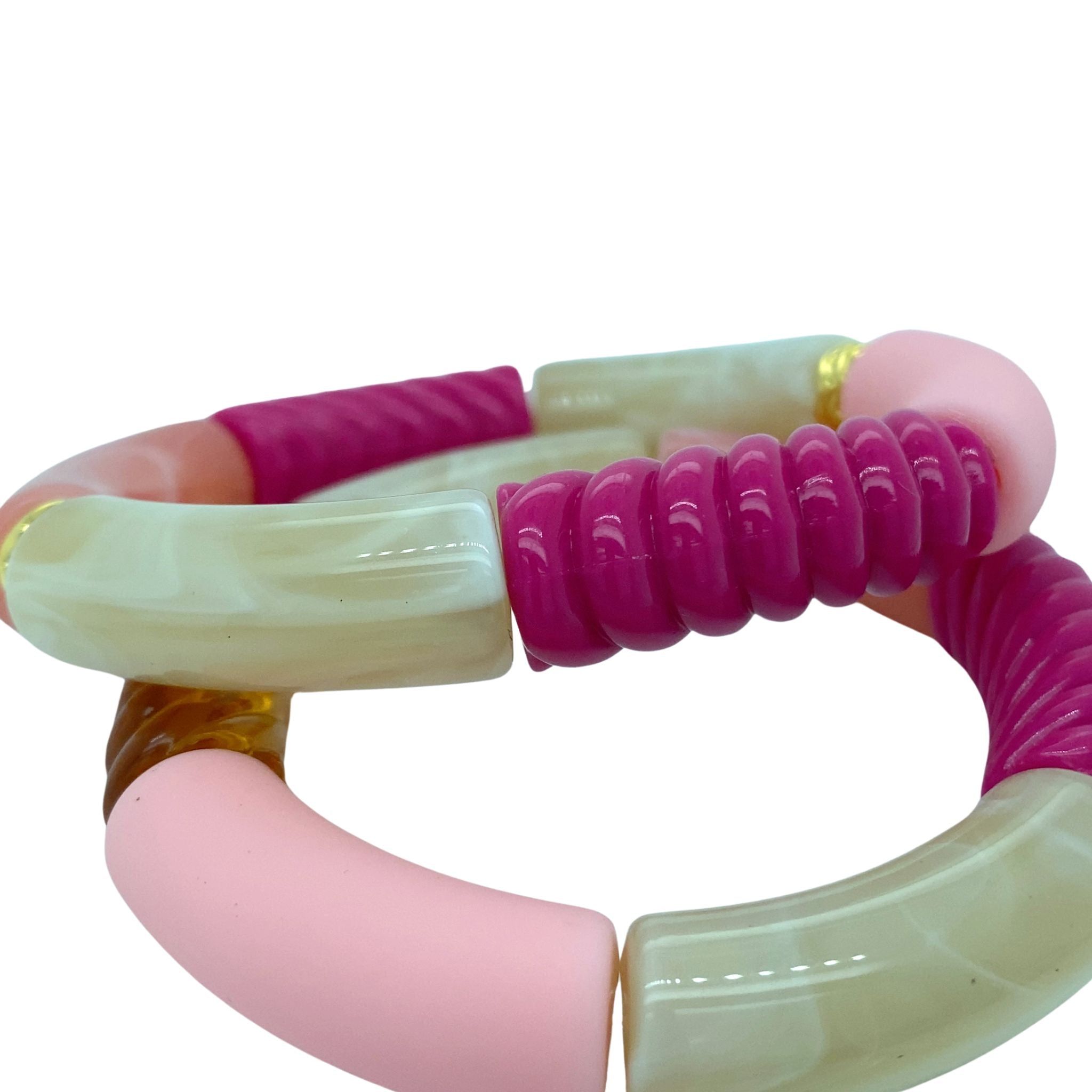 Tube kralen armband - Fuchsia Set