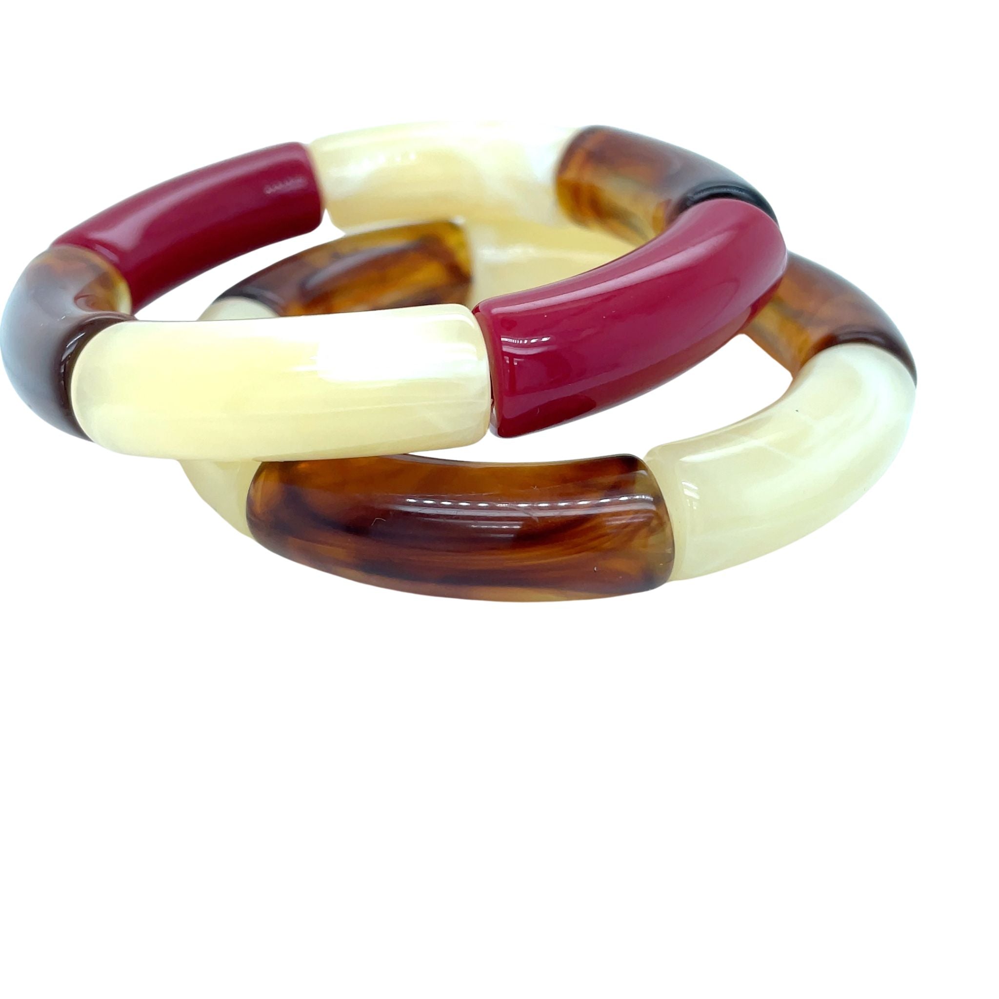 Tube kralen armband - Red set
