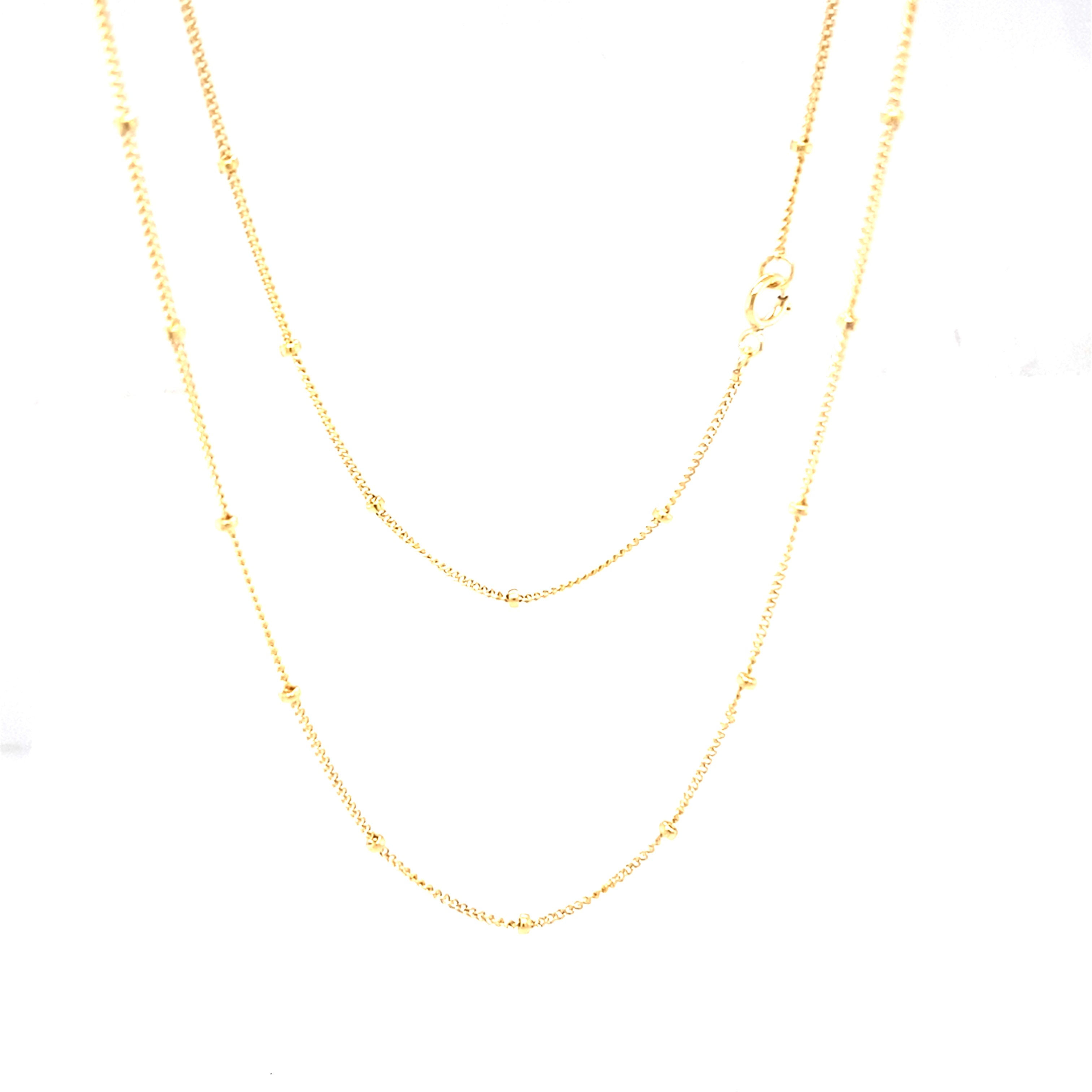 Bamboo ketting goldfilled